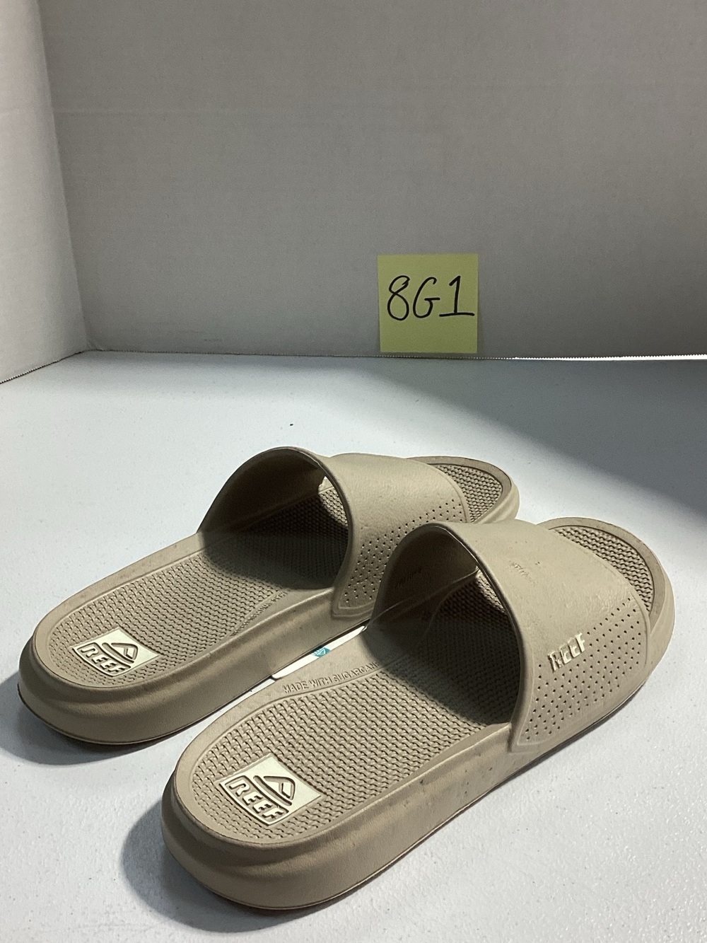 Reef Men’s Slide Sandals in Taupe Beige